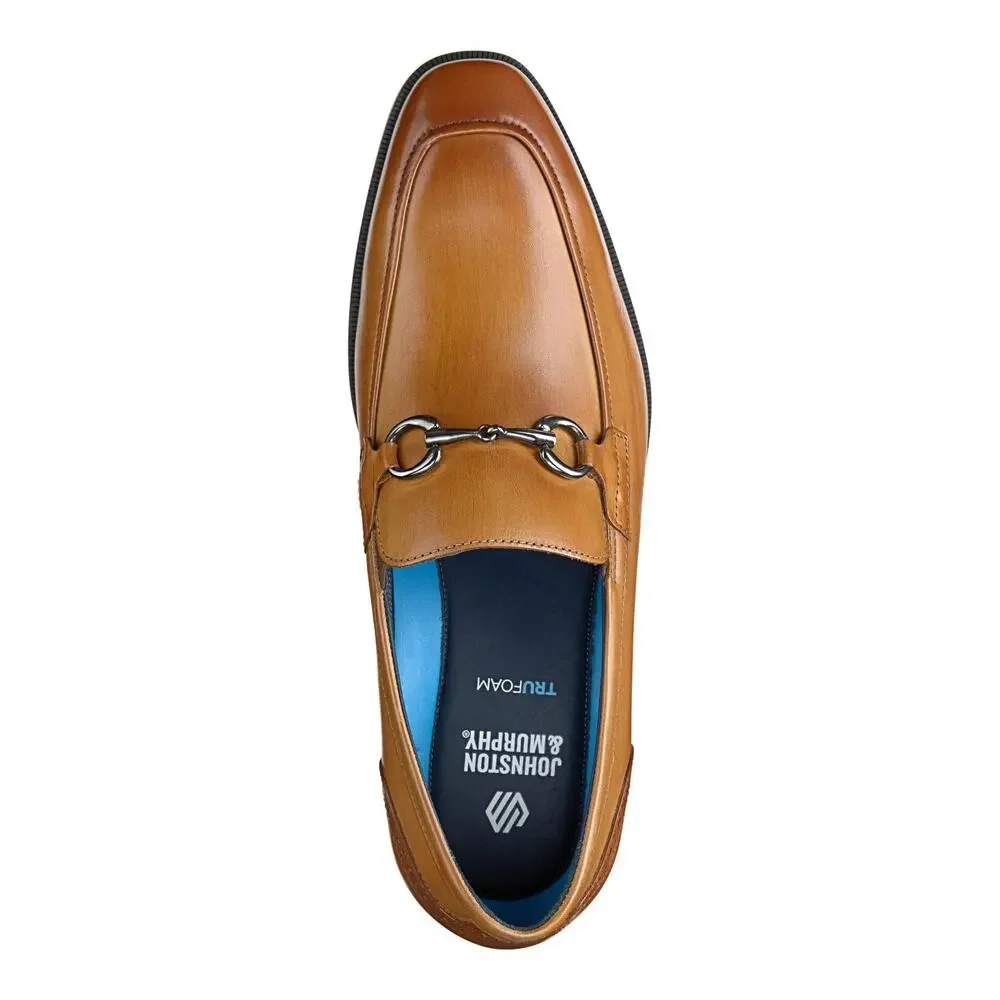 JOHNSTON & MURPHY MENS GIBBONS BIT TAN HAND/STAINED FULL GRAIN 13 M (D)